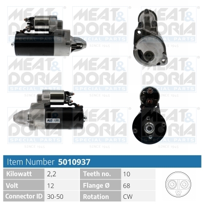 MEAT & DORIA Starter 5010937 for MERCEDES-BENZ