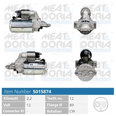 MEAT & DORIA Starter 5015874 for FORD