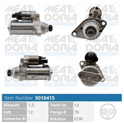 MEAT & DORIA Starter 5010415 for VAG