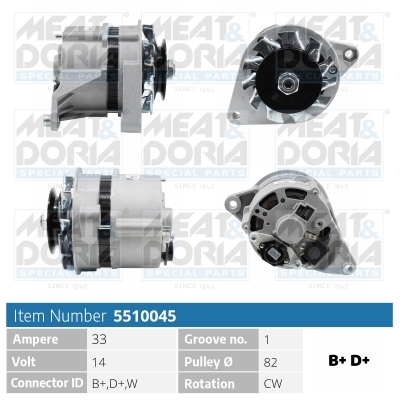 MEAT & DORIA Generator 5510045 for LANCIA ZASTAVA