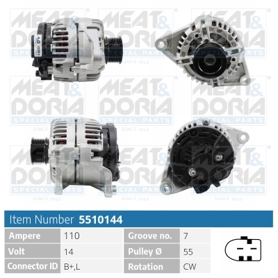 MEAT & DORIA Generator 5510144 for LANCIA IVECO