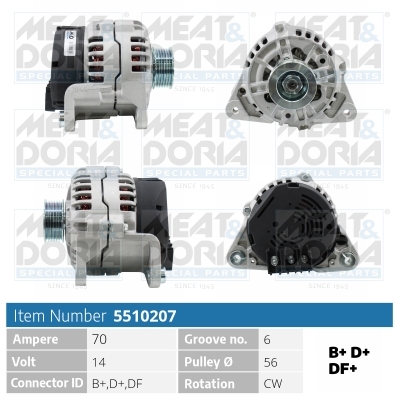 MEAT & DORIA Generator 5510207 for FORD