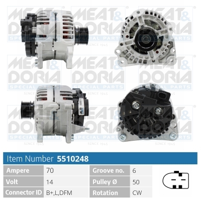 MEAT & DORIA Generator 5510248 for VAG