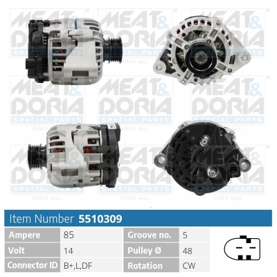 MEAT & DORIA Generator 5510309 for ROVER MG