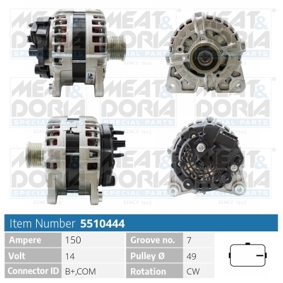 MEAT & DORIA Generator 5510444 for NISSAN RENAULT