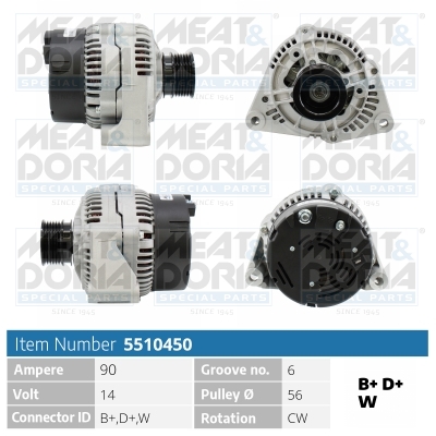 MEAT & DORIA Generator 5510450 for DAF MAN SSANGYONG MERCEDES-BENZ