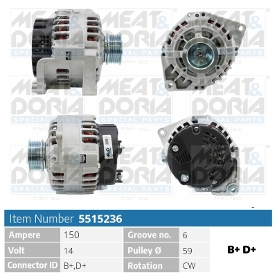 MEAT & DORIA Generator 5515236 for IVECO CITROËN/PEUGEOT