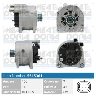 MEAT & DORIA Generator 5515361 for RENAULT