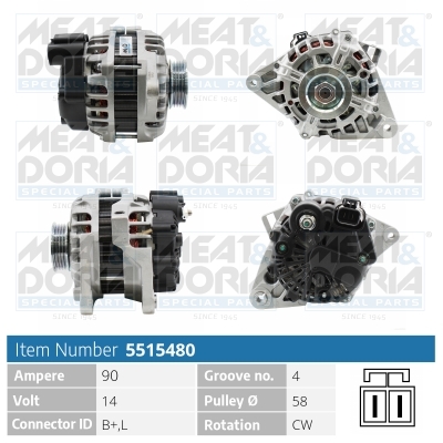 MEAT & DORIA Generator 5515480 for KIA