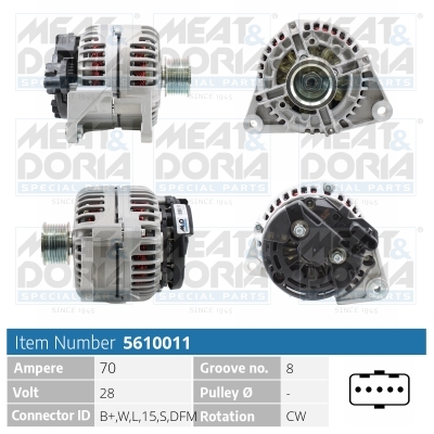 MEAT & DORIA Generator 5610011 for LANCIA
