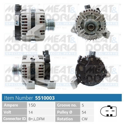 MEAT & DORIA Generator 5510003 for FORD VOLVO