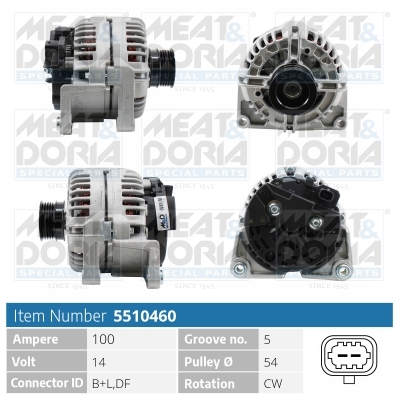 MEAT & DORIA Generator 5510460 for OPEL