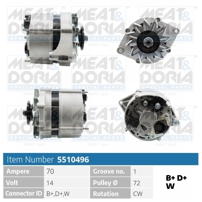 MEAT & DORIA Generator 5510496 for GENERAL MOTORS OPEL