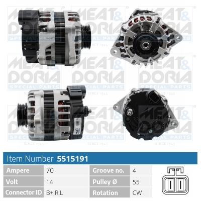 MEAT & DORIA Generator 5515191 for KIA