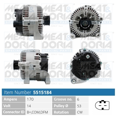 MEAT & DORIA Generator 5515184 for BMW