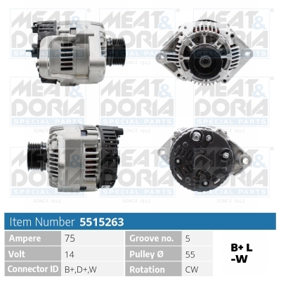 MEAT & DORIA Generator 5515263 for GENERAL MOTORS VAUXHALL RENAULT