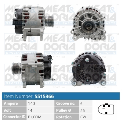 MEAT & DORIA Generator 5515366 for VAG