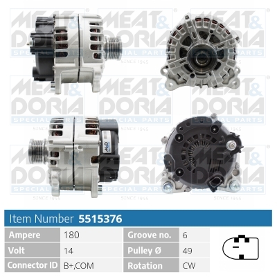 MEAT & DORIA Generator 5515376 for VAG