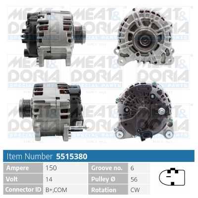 MEAT & DORIA Generator 5515380 for VAG