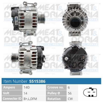 MEAT & DORIA Generator 5515386 for VAG
