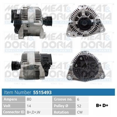 MEAT & DORIA Generator 5515493 for BMW