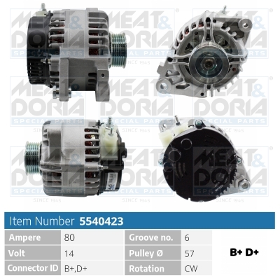 MEAT & DORIA Generator 5540423 for CITROËN/PEUGEOT TOYOTA
