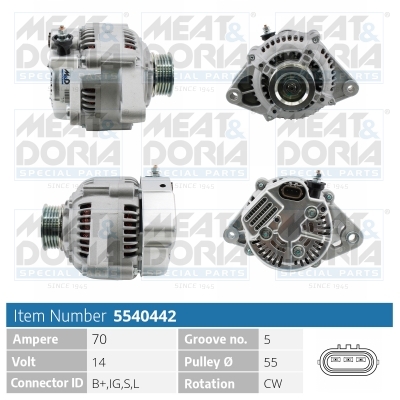 MEAT & DORIA Generator 5540442 for TOYOTA