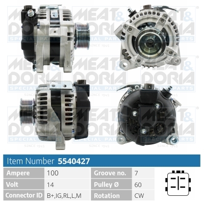 MEAT & DORIA Generator 5540427 for TOYOTA