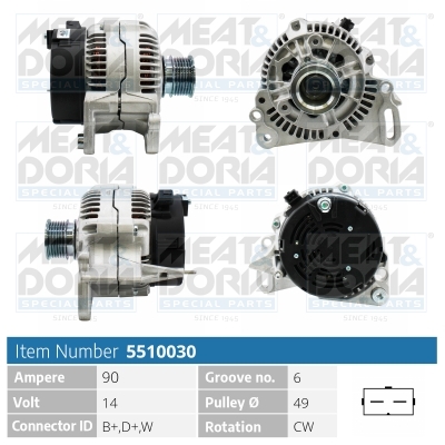 MEAT & DORIA Generator 5510030 for VAG DAF FORD