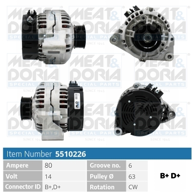 MEAT & DORIA Generator 5510226 for CITROËN/PEUGEOT FIAT