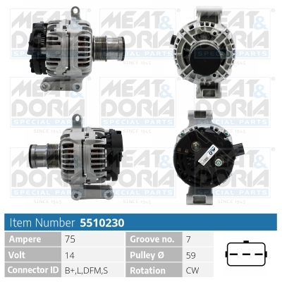 MEAT & DORIA Generator 5510230 for FORD