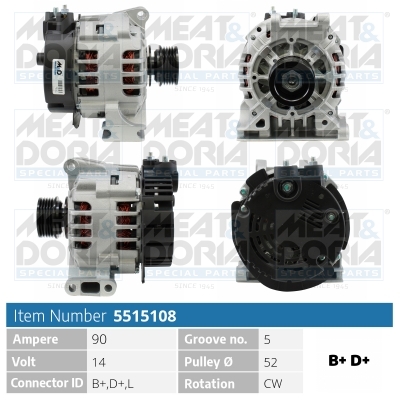 MEAT & DORIA Generator 5515108 for MERCEDES-BENZ