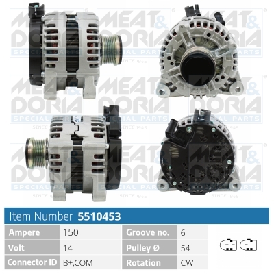 MEAT & DORIA Generator 5510453 for FORD VOLVO MAZDA