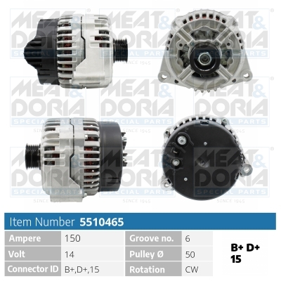 MEAT & DORIA Generator 5510465 for MERCEDES-BENZ
