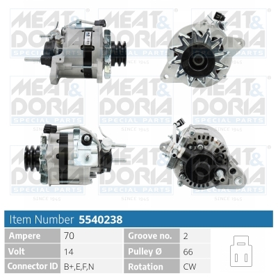 MEAT & DORIA Generator 5540238 for NISSAN