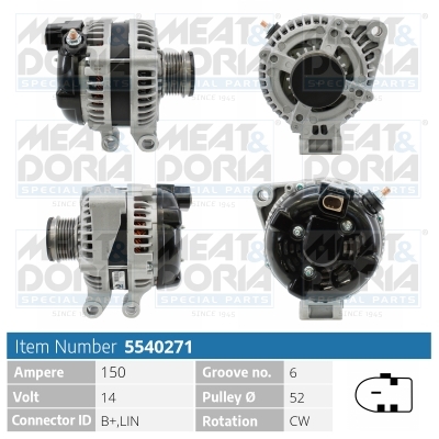 MEAT & DORIA Generator 5540271 for LAND ROVER