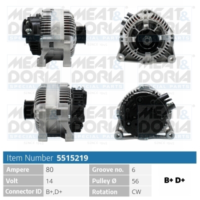 MEAT & DORIA Generator 5515219 for CITROËN/PEUGEOT LANCIA MITSUBISHI