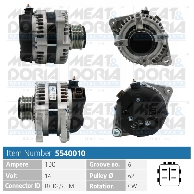 MEAT & DORIA Generator 5540010 for TOYOTA