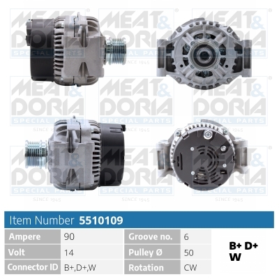 MEAT & DORIA Generator 5510109 for MERCEDES-BENZ DAF