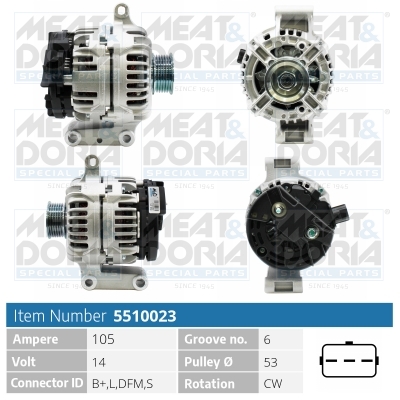 MEAT & DORIA Generator 5510023 for FORD
