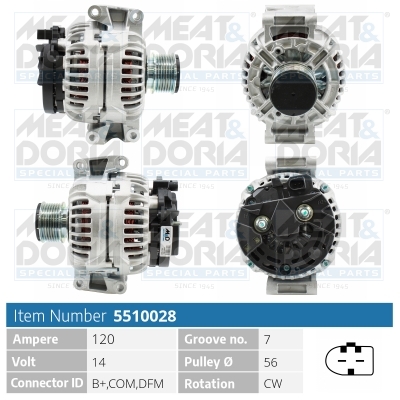 MEAT & DORIA Generator 5510028 for MERCEDES-BENZ