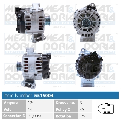 MEAT & DORIA Generator 5515004 for FORD VOLVO MAZDA