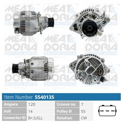 MEAT & DORIA Generator 5540135 for LAND ROVER