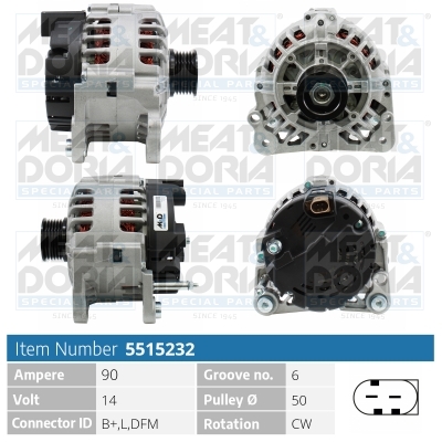 MEAT & DORIA Generator 5515232 for VAG