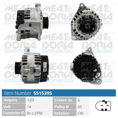 MEAT & DORIA Generator 5515395 for VAG SUBARU