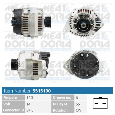 MEAT & DORIA Generator 5515190 for VOLVO RENAULT