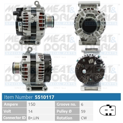 MEAT & DORIA Generator 5510117 for FORD CITROËN/PEUGEOT