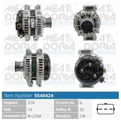 MEAT & DORIA Generator 5540424 for LANCIA CHRYSLER JEEP