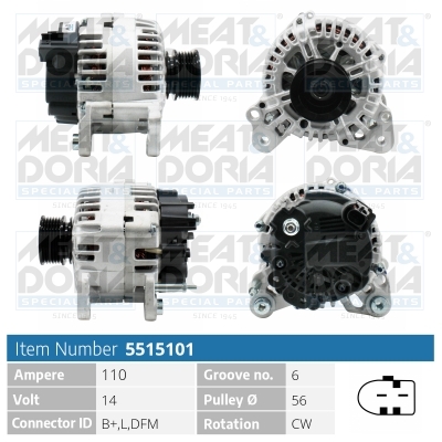 MEAT & DORIA Generator 5515101 for VAG
