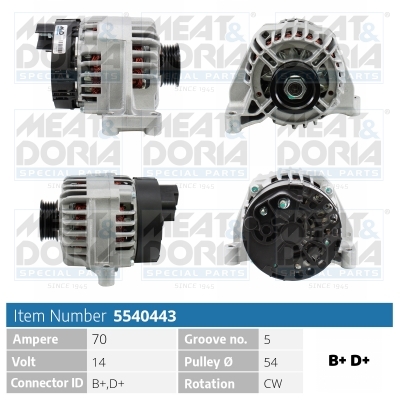 MEAT & DORIA Generator 5540443 for FIAT LANCIA
